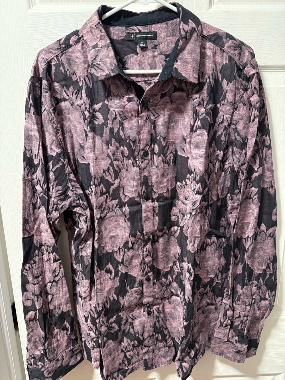 INC International Concepts Pink Floral Button-Up Shirt